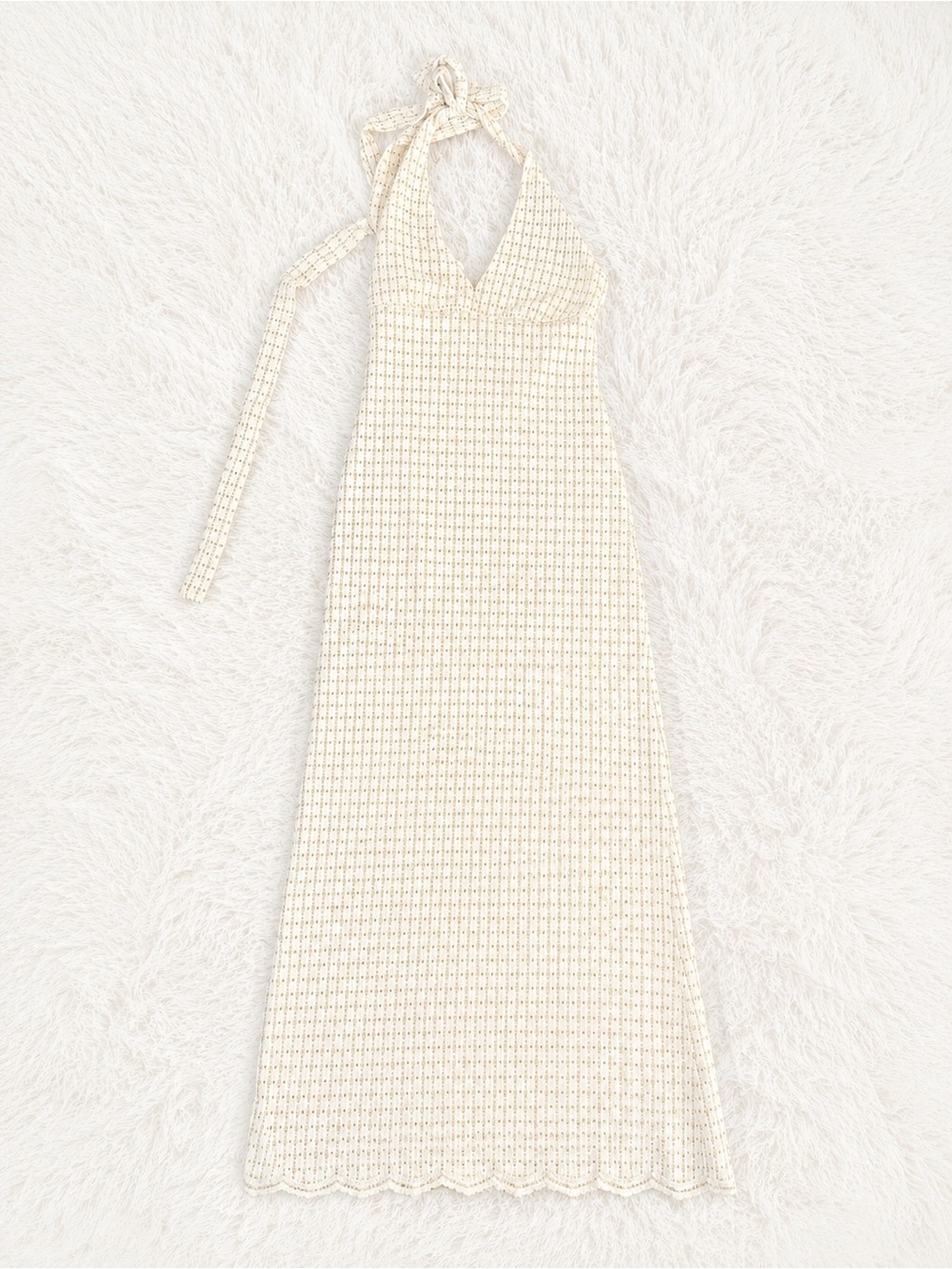 Lioness Cream Crochet Halter Maxi Dress xsmall Revolve